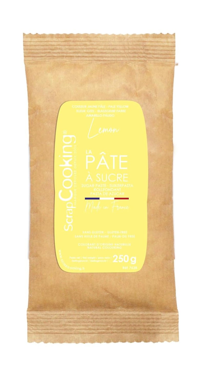 ScrapCooking - Pâte à Sucre Vert Sauge 250g - Colourant d'Origine Naturelle - Sans Gluten, Sans Huile de Palme - Pour Gâteaux, Pâtisseries Anniversaire - Vert Pastel - Fabriquée en France - 7621 Pasta de zahar Naty Shop Galben