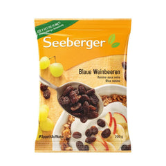Seeberger sultane albastre pachet de 13: sultane dulci și suculente din struguri Thompson Seedless - pentru coacere, gătit și gustări - uscate la soare - nesulfurate, vegane (13 x 200 g) Produse deshidratate Naty Shop Titlu implicit