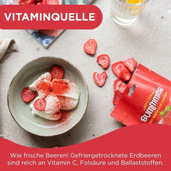 Summmer căpșuni liofilizate - pachet de 5 - fără zahăr, 100% naturale, delicioase gustări crocante pentru copii și adulți, ideale pentru cereale și cutii de prânz (55g) Produse deshidratate Naty Shop