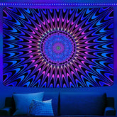 Tapiserie alishomtll mandala colorata lumina neagra arta Casa - Accesorii si Decoratiuni Naty Shop 210L X 150B Cm