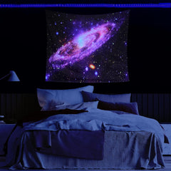 Tapiserie galaxie fluorescenta cer instelat lumina neagra Casa - Accesorii si Decoratiuni Naty Shop