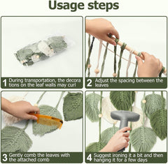 Tapiserie stil fereastra decorare 40cm verde Casa - Accesorii si Decoratiuni Naty Shop