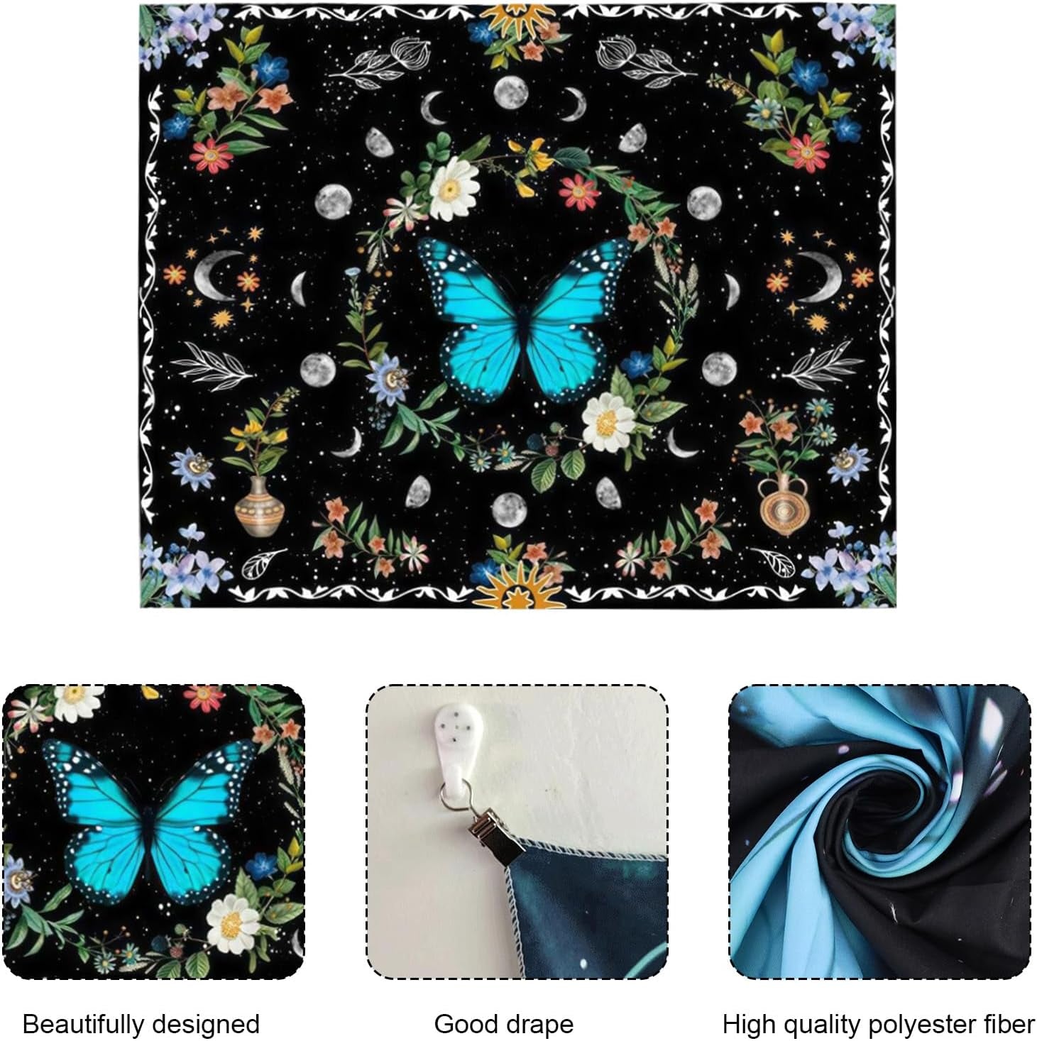 Tapiserie tapiterie fluturi verzi tesatura periata Casa - Accesorii si Decoratiuni Naty Shop