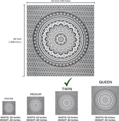 Tapiserie tapiterie mandala grey black wall cloth Casa - Accesorii si Decoratiuni Naty Shop