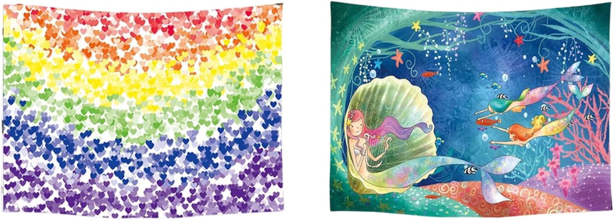 Tapiserie ulticool casa plaja mare insula palmier Casa - Accesorii si Decoratiuni Naty Shop Sirenă curcubeu