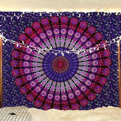 Tapiserie violet hippie beach blanket mandala indian cotton Casa - Accesorii si Decoratiuni Naty Shop Default Title