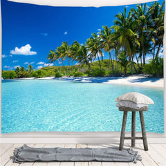 Tapiserie yisure plaja mare tropical peisaj Casa - Accesorii si Decoratiuni Naty Shop