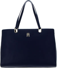 Tommy Hilfiger geantă de damă TH Timeless Satchel cu buzunare interioare, albastru (Space Blue), mărime unică Genti Femei Naty Shop Titlu implicit