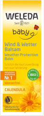 WELEDA Organic Baby Calendula Wind & Weather Balm - Cremă de față și cremă de mâini pentru cosmetice naturale cu ulei de migdale și ulei de susan pentru a proteja pielea sensibilă și uscată a bebelușului de vreme aspră și frig (1x 30 ml) Copii - Baie si Skincare Naty Shop