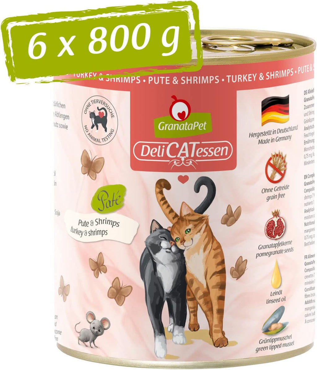 Granatapet Delicatessen Chicken PUR, hrană umedă pentru pisici, hrană fără cereale & fără zahăr adăugat, hrană pentru pisici cu conținut ridicat de carne & uleiuri de înaltă calitate, 6 X 400 G
