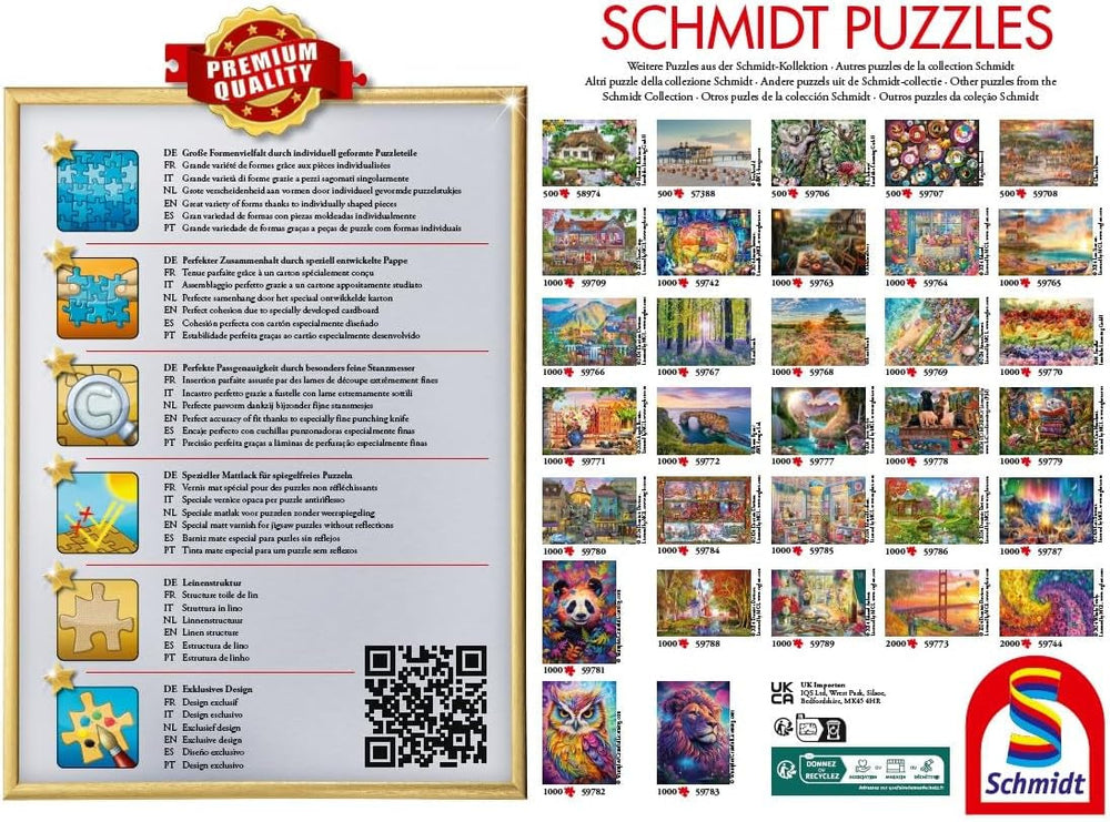 Schmidt Spiele 59764 Magazin de flori colorat, puzzle jigsaw 1000 piese Puzzle Naty Shop