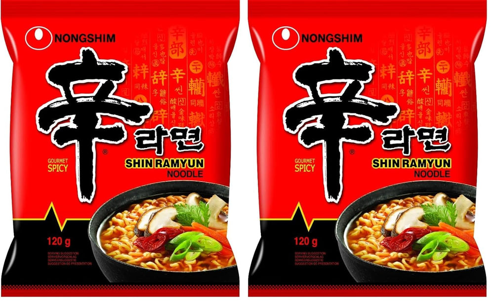 Nongshim - Shin Ramyun Instant Noodles - opakowanie zbiorcze (20 x 120 g) - wygląd produktu może się różnić