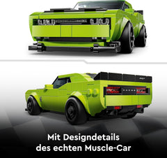LEGO Speed Champions Dodge Challenger SRT Hellcat Sportwagen - Spielzeugauto mit 1 Minifigur zum Sammeln - Kreatives Rennauto - Rennauto zum Bauen - Geschenk für Jungen, Mädchen ab 9 Jahren 77237