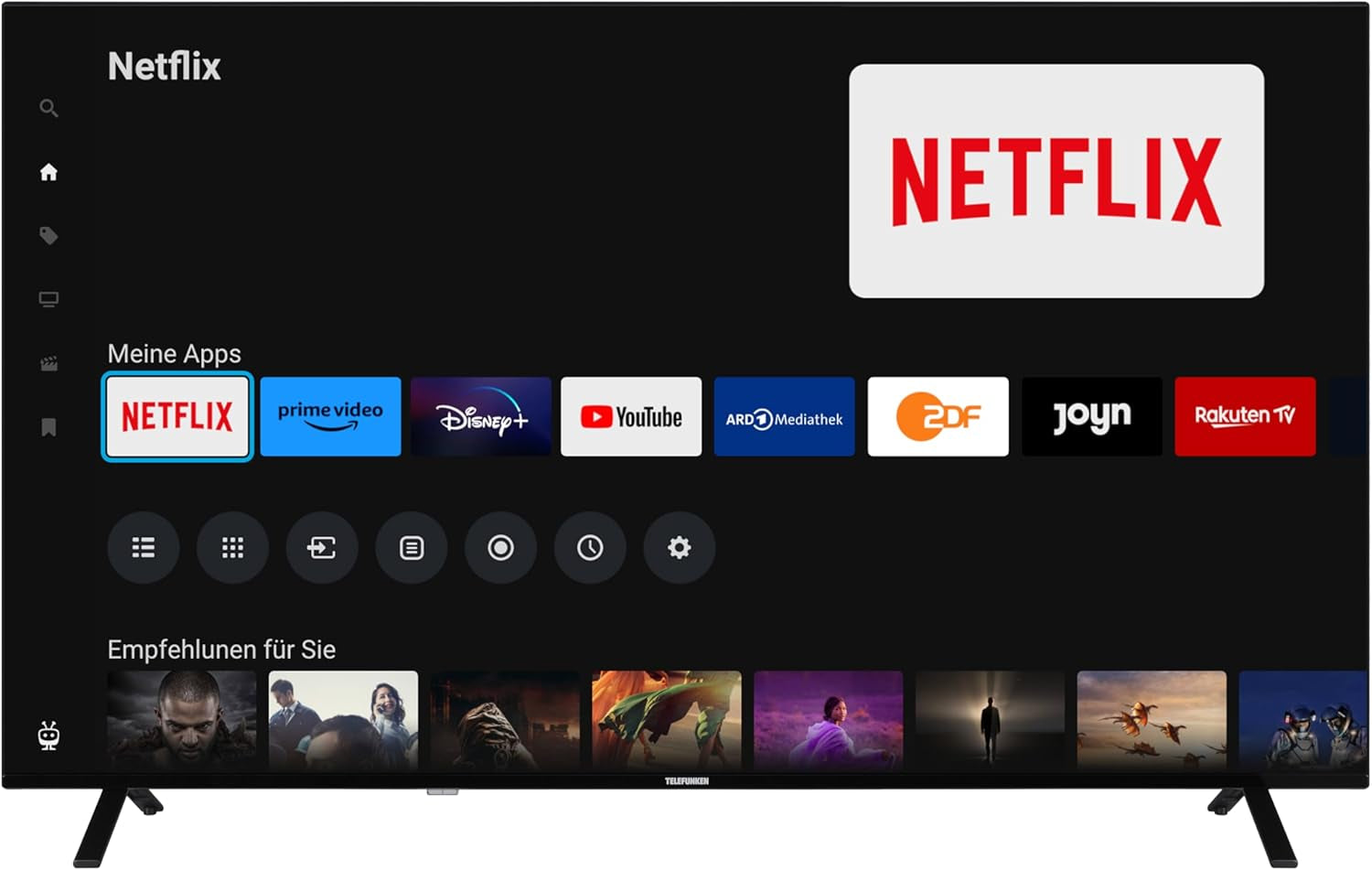 Televizor inteligent TELEFUNKEN de 40 de inci, cu tehnologie TiVo Full HD, HDR TV cu tuner triplu și 6 luni de HD+ incluse, televizor LED XF40TP900S (2026)