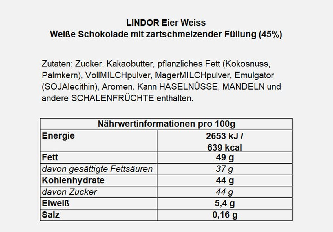 Jajka LINDOR z czekoladą Lindt | 4 pudełka po 450 g każde | Jajka LINDOR z rozpływającą się w ustach czekoladą mleczną, nadzieniem białym, ciemnym i orzechowym | Czekolada Wielkanocna | Prezent czekoladowy | Pisanki | Czekoladowe jajka