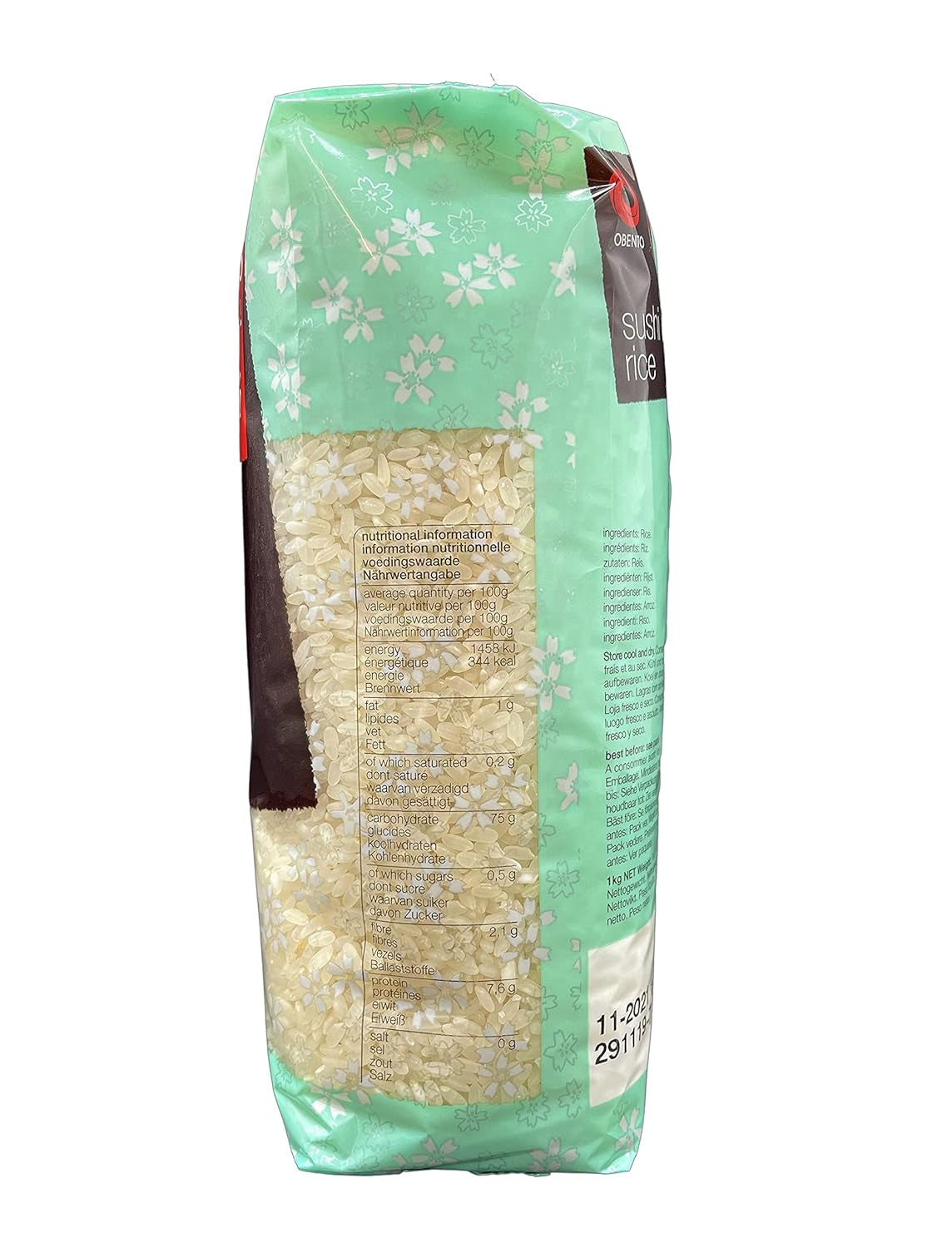 Ryż Sushi, ryż kleisty do bułek nori i innych japońskich specjałów sushi, 1 kg (1 opakowanie)