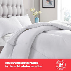 Kołdra Silentnight typu „bounceback”, 13,5 tog, duży rozmiar, tkanina z domieszką bawełny, biała, duży rozmiar. Kołdry i kołdry Naty Shop