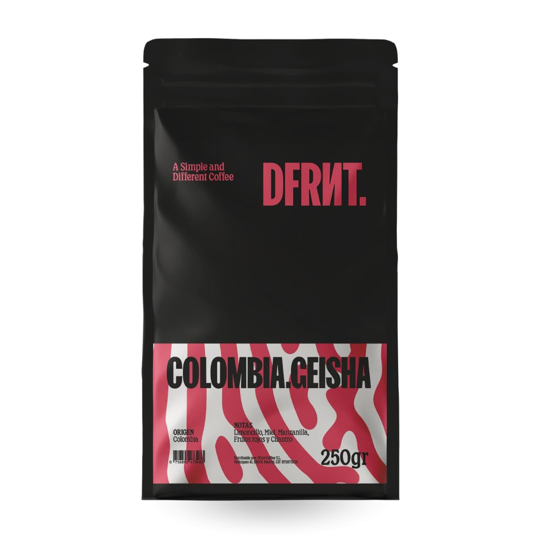 . Colombia Geisha 250 g – Limited Edition – Spezialitätenkaffee in Bohnen – 100% Arabica aus Kolumbien – Noten von Zitronengras und Honig – Frisch geröstet in Spanien