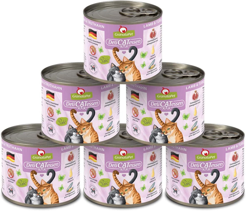 Granatapet Delicatessen Chicken PUR, hrană umedă pentru pisici, hrană fără cereale & fără zahăr adăugat, hrană pentru pisici cu conținut ridicat de carne & uleiuri de înaltă calitate, 6 X 400 G