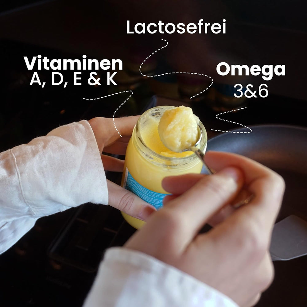 Ghee Easy 850g Ghee Bio von Grasgefütterten Kühen - Masło Ghee ohne Zusatzstoffe - Zertifiziert Organisch & Biologisch - Hochreines Ayurveda Ghee ohne Laktoza i Gluten - 100% Europäisch