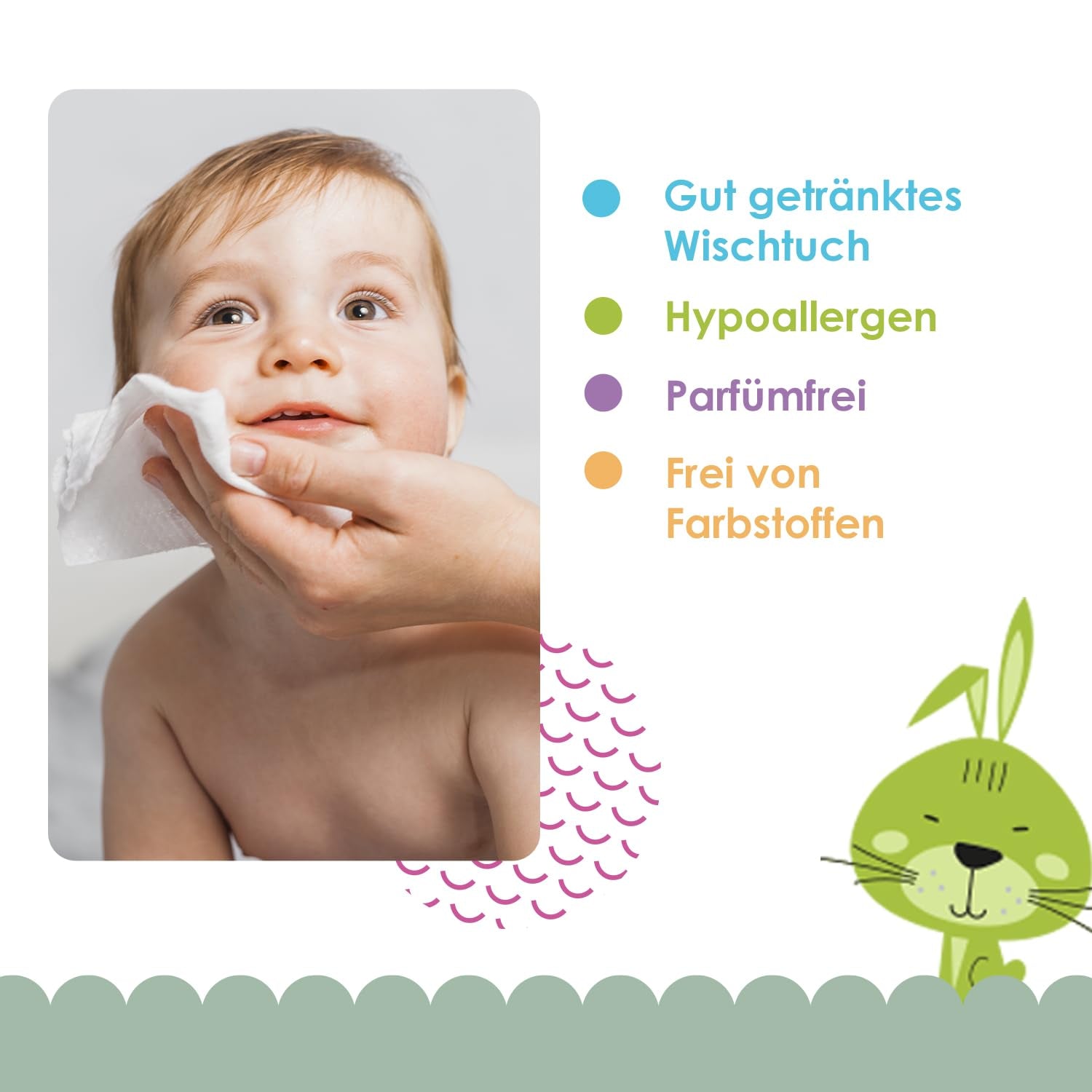 Cleanic Baby Eco Pure Water Chusteczki nawilżane – (1 x 50 szt.) Chusteczki nawilżane dla dzieci i niemowląt – bezzapachowe, spłukiwane, skóra wrażliwa – 50 szt.
