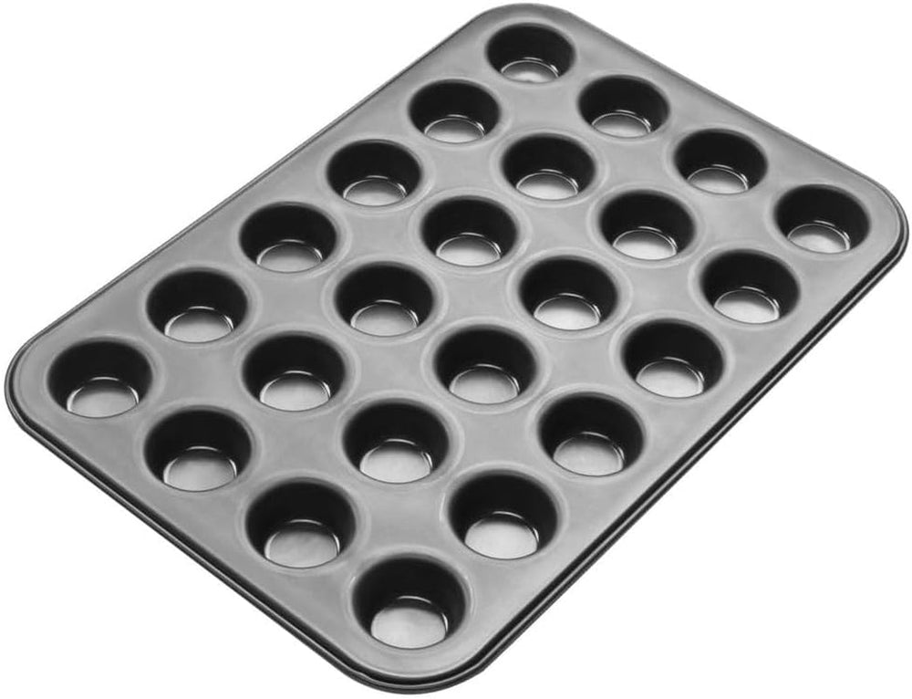 Zenker 6541 Black Metallic 24Er Mini-Muffinform – Antihaftbeschichte Für Perfekte Mini-Muffins, Ø 4,5 cm, ​​Made in Germany Formy i blachy do pieczenia Naty Shop