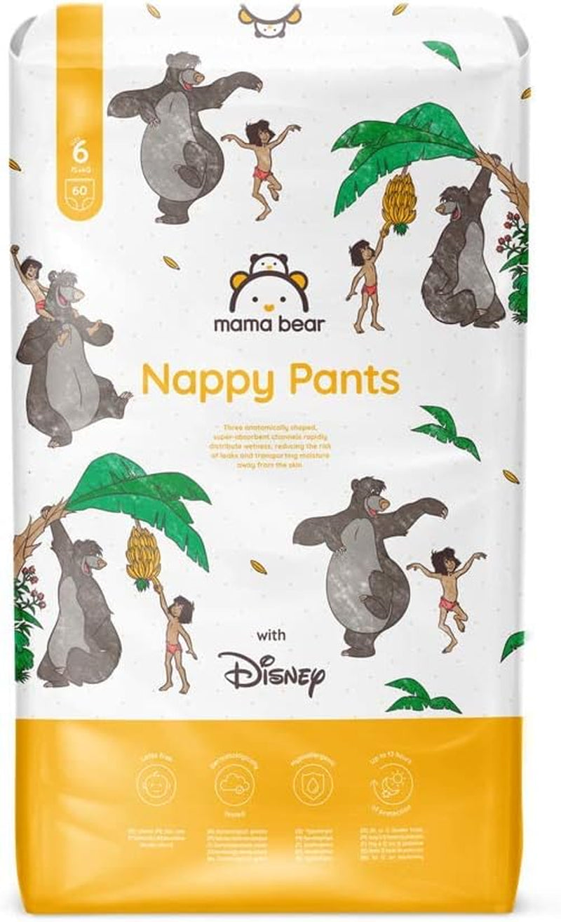 Marka Amazon: pieluchy Mama Bear Disney, rozmiar 5 (12-17 kg) - pudełko miesięczne, białe, 140 sztuk (2 opakowania po 70 sztuk)