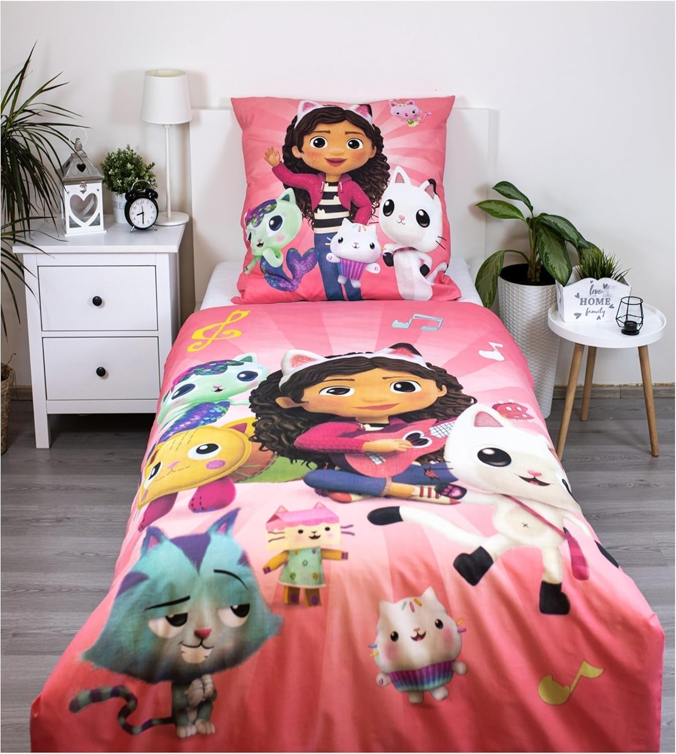 Pościel dziecięca, filmy i kreskówki, dwustronna, bawełniana Pościel - dziecięca Naty Sklep Gabby'S Dollhouse