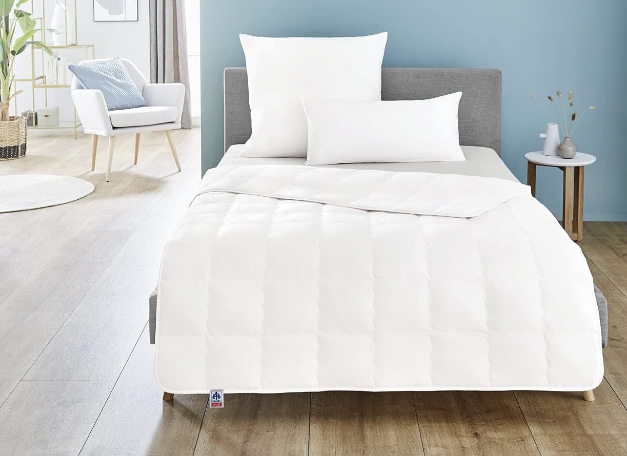 Irisette quilt wash-silk - Made in Germany - Cuvertură din 60% mătase sălbatică, 40% bumbac, Incl. sac de depozitare, 135 X 200 Cm, certificat Oeko-Tex Plapumi si pilote Naty Shop