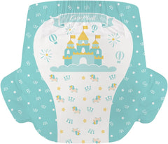 CutiePlusU pieluchy dla dorosłych 2 szt. Jednorazowe majtki na nietrzymanie moczu z klapkami dla kobiet i mężczyzn o maksymalnej chłonności przez noc - Mały Książę (średni 71-96 cm)