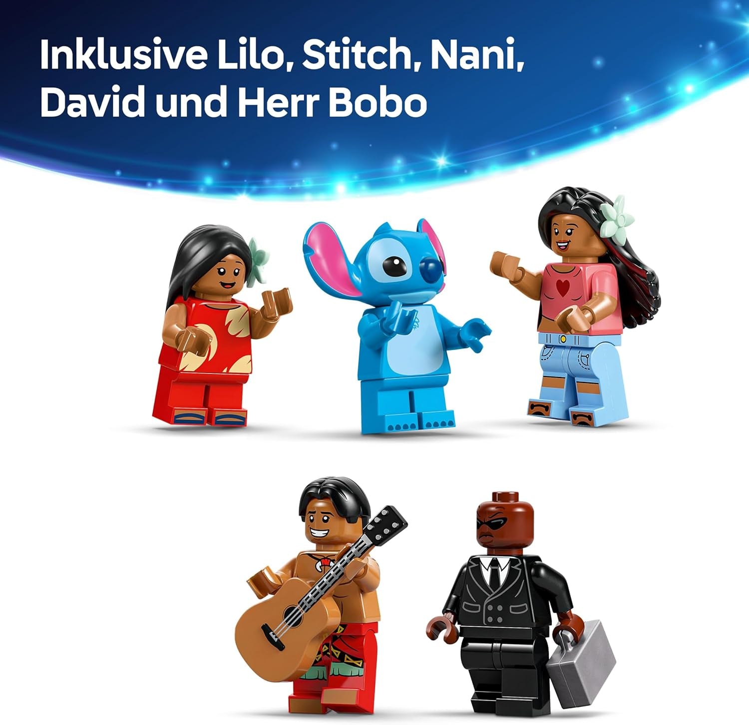 LEGO | Das Strandhaus aus „Lilo und Stitch“ - Spielzeug mit 6 Zimmern, Dachterrasse, Raumschiff und 5 Minifiguren - Geburtstagsgeschenk für Mädchen, Jungen & Fans ab 9 Jahren - 43268