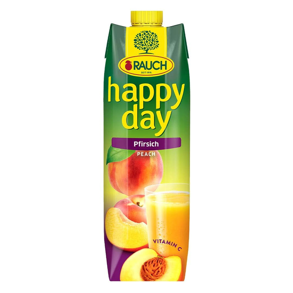 Rauch Happy Day Peach | Z owoców dojrzewających na słońcu | 6 x 1 litr, Tetra Prisma Napoje bezalkoholowe Naty Shop