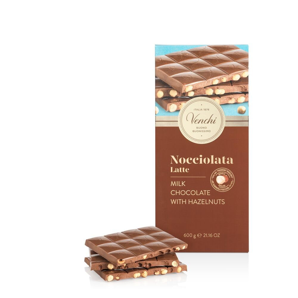 Venchi - Batonik Maxi z białej czekolady, solony, 600g, bezglutenowy, bez sztucznych barwników i bez konserwantów