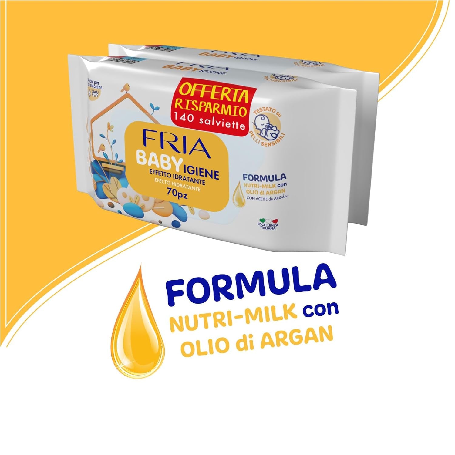 Chusteczki nawilżane, opakowanie 2 szt. (144 chusteczki)