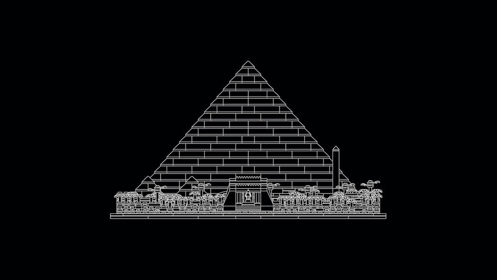 LEGO 21058 Architecture Cheops-Pyramide Bausatz zum Basteln als kreatives Hobby, Geschenkidee für Erwachsene, Männer, Frauen, Mutter, Vater, kreative Aktivität, Sammlung berühmter Sehenswürdigkeiten