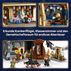 LEGO Harry Potter Schloss Hogwart: Krankenflügel - zestaw do samodzielnego montażu z 7 minifigurkami - Modellbau mit Hermine und Ron Figuran - Kreatives Geschenk für Mädchen, Jungen und Fans ab 9 Jahren - 76463