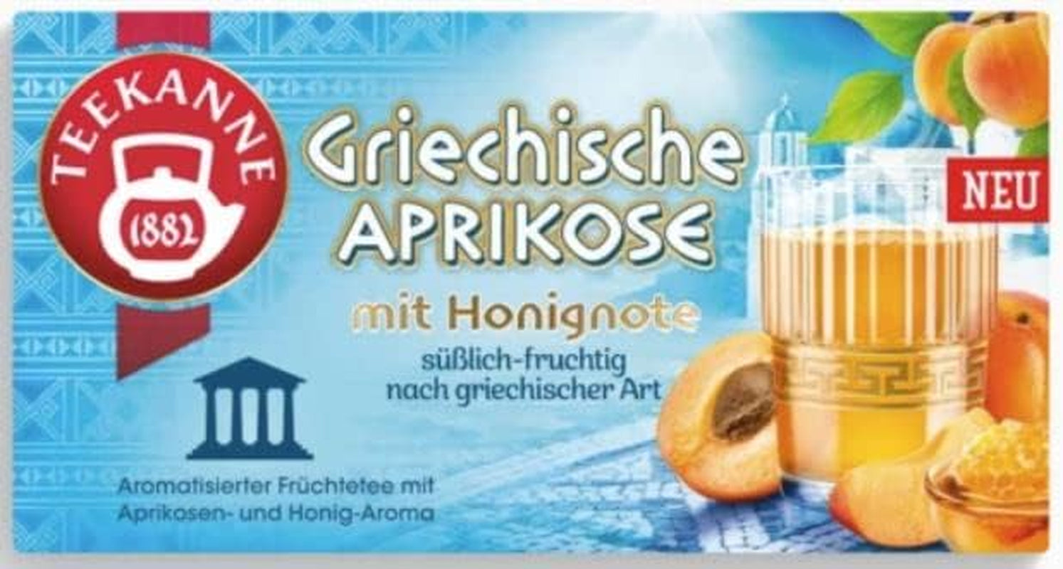 Teekanne Amestec de ceaiuri din diferite țări, caise grecești, portocale spaniole, lămâi italiene, mango din Caraibe, piersici mediteraneene, cireșe dulci italiene, 6 pachete, 270 g