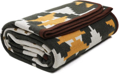 ACUSHLA 200,7X160 cm, 1,7 kg, koc, wełniany koc, ciepły koc podróżny, koc z dzianiny, dekoracyjne koce na sofę, krzesło, kanapę, łóżko, salon, kemping, odpowiednie na każdą porę roku Ww203 Łóżka i narzuty Beuche den ACUSHLA-Store Indian Green 79" X 63"