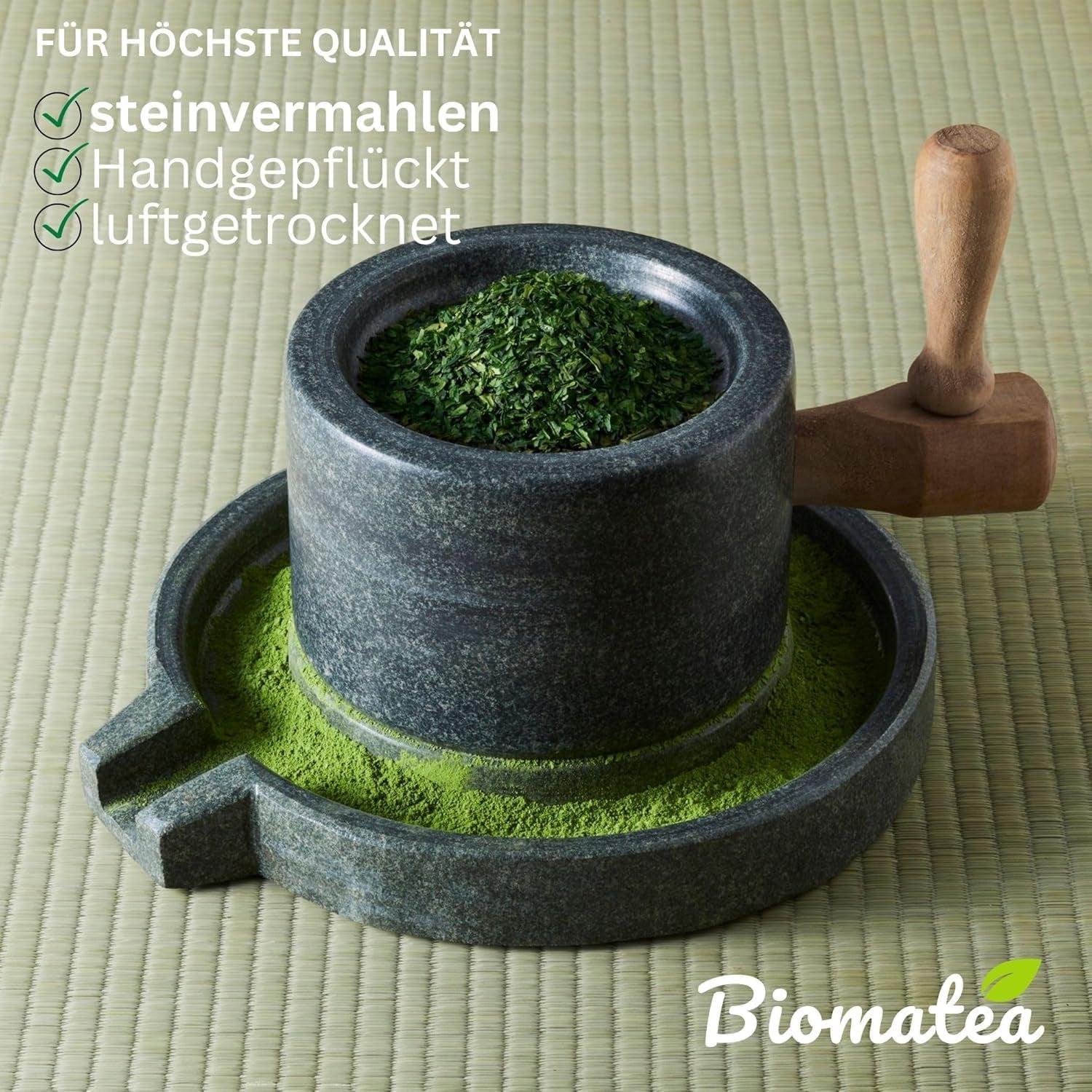 50 G Matcha de calitate ceremonială din Japonia - 100% natural, fără pesticide și testat - măcinat cu piatră - pudră de ceai japonez premium Moegi Matcha