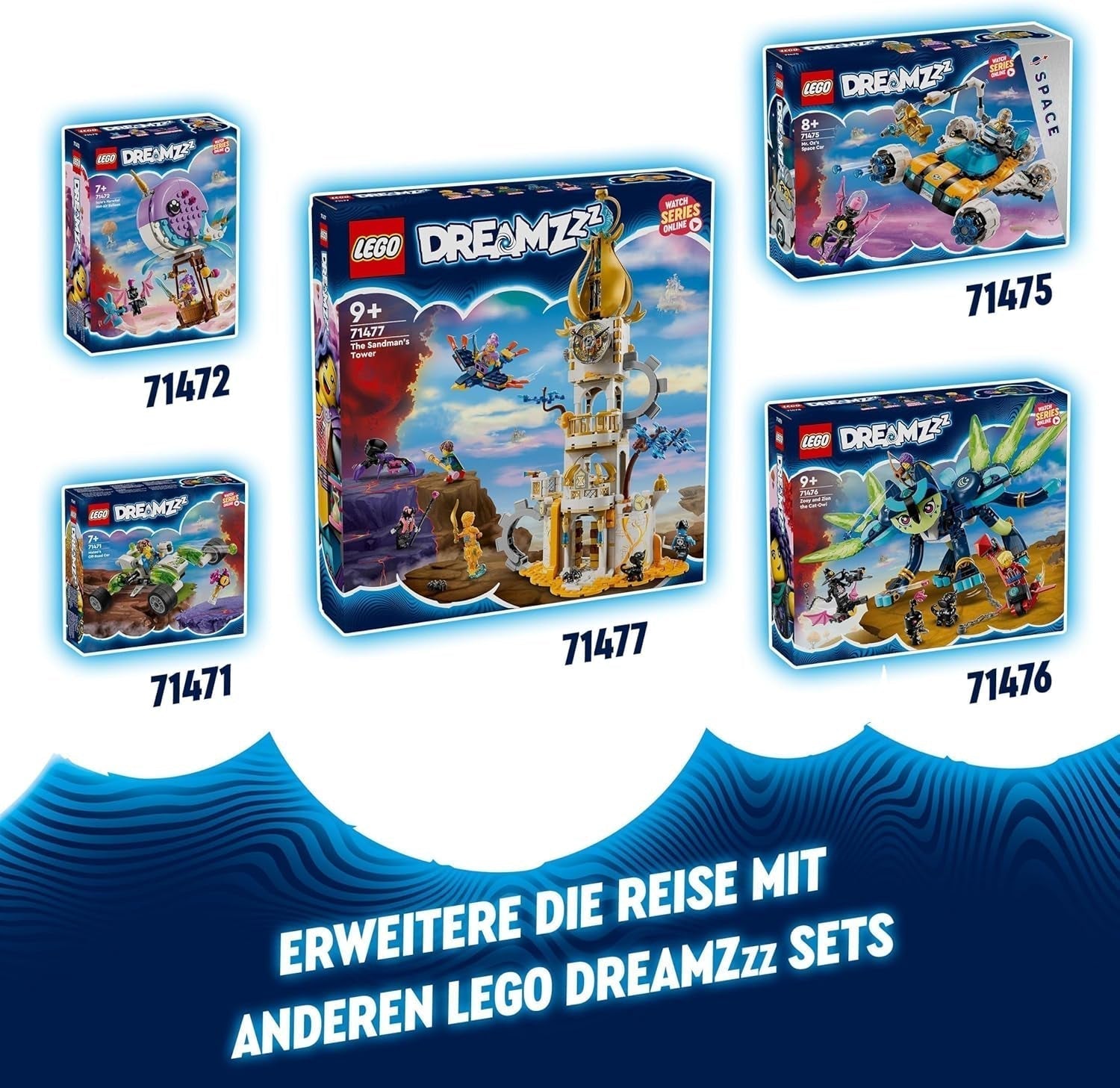 LEGO Dreamzzz Zestaw 2 w 1 Kosmiczny samochód lub prom kosmiczny pana Oza zawiera minifigurki pana Oza, Alberta i Jaydena oraz kosmiczny prezent dla dzieci w wieku powyżej 8 lat 71475 Zestawy do budowania Besuche den LEGO-Store