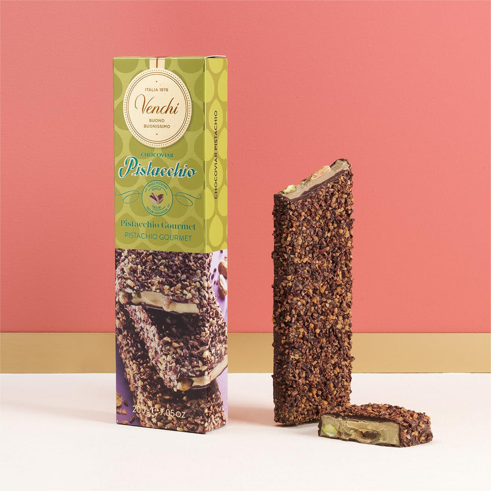 Venchi, Baton de ciocolată Chocoviar Pistachio, 200 grame Naty Shop