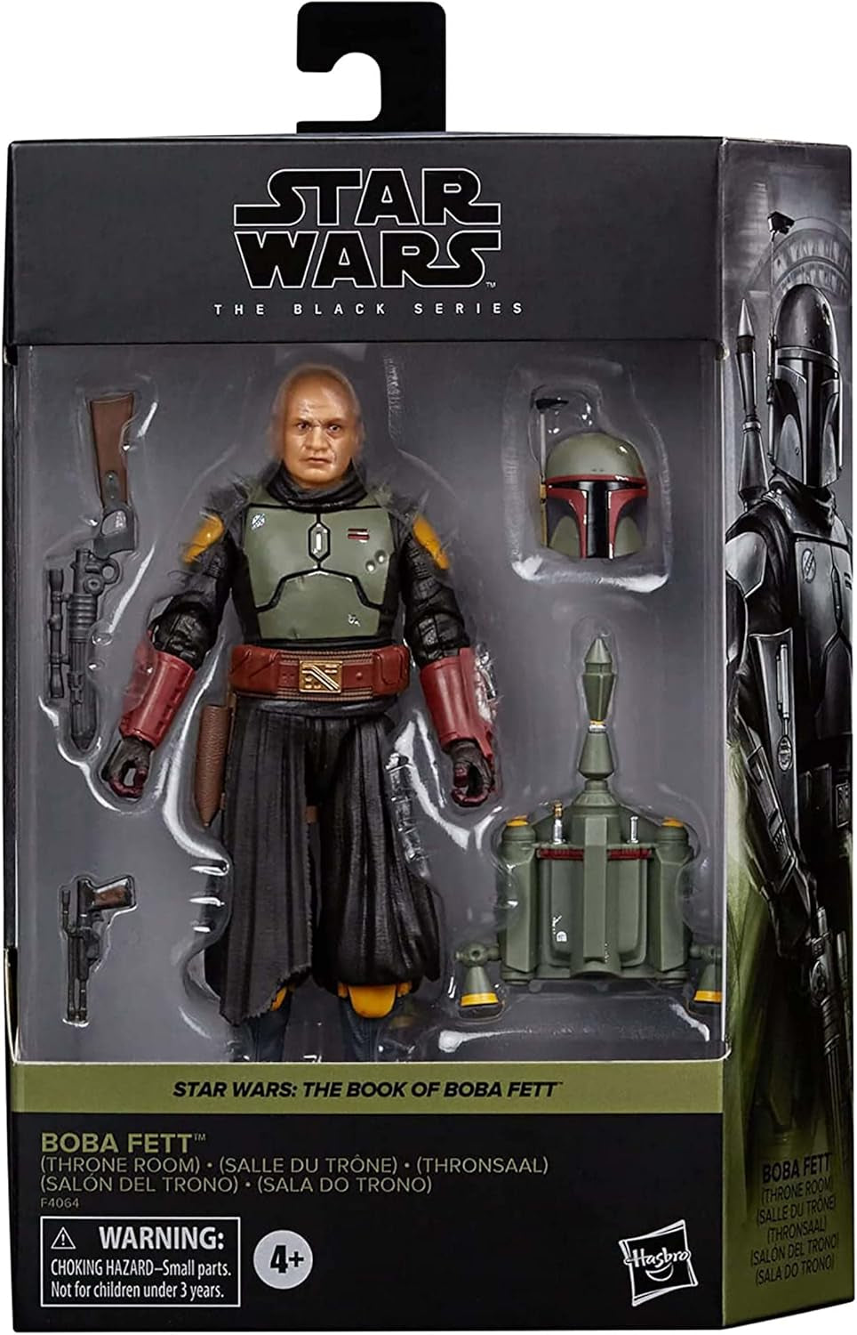 Star Wars Hasbro Seria Neagră Boba Fett (Camera Tronului): Cartea lui Boba Fett Figura de colecție, pentru copii 4+ ani, Multi, 15 cm înălțime Action figures Naty Shop