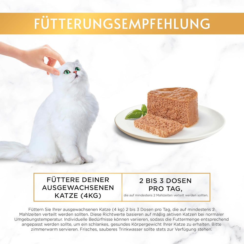 Pate fin Gourmet Gold cu legume, hrană umedă pentru pisici cu păstrăv și roșii, pachet de 12 (12 x 85g)