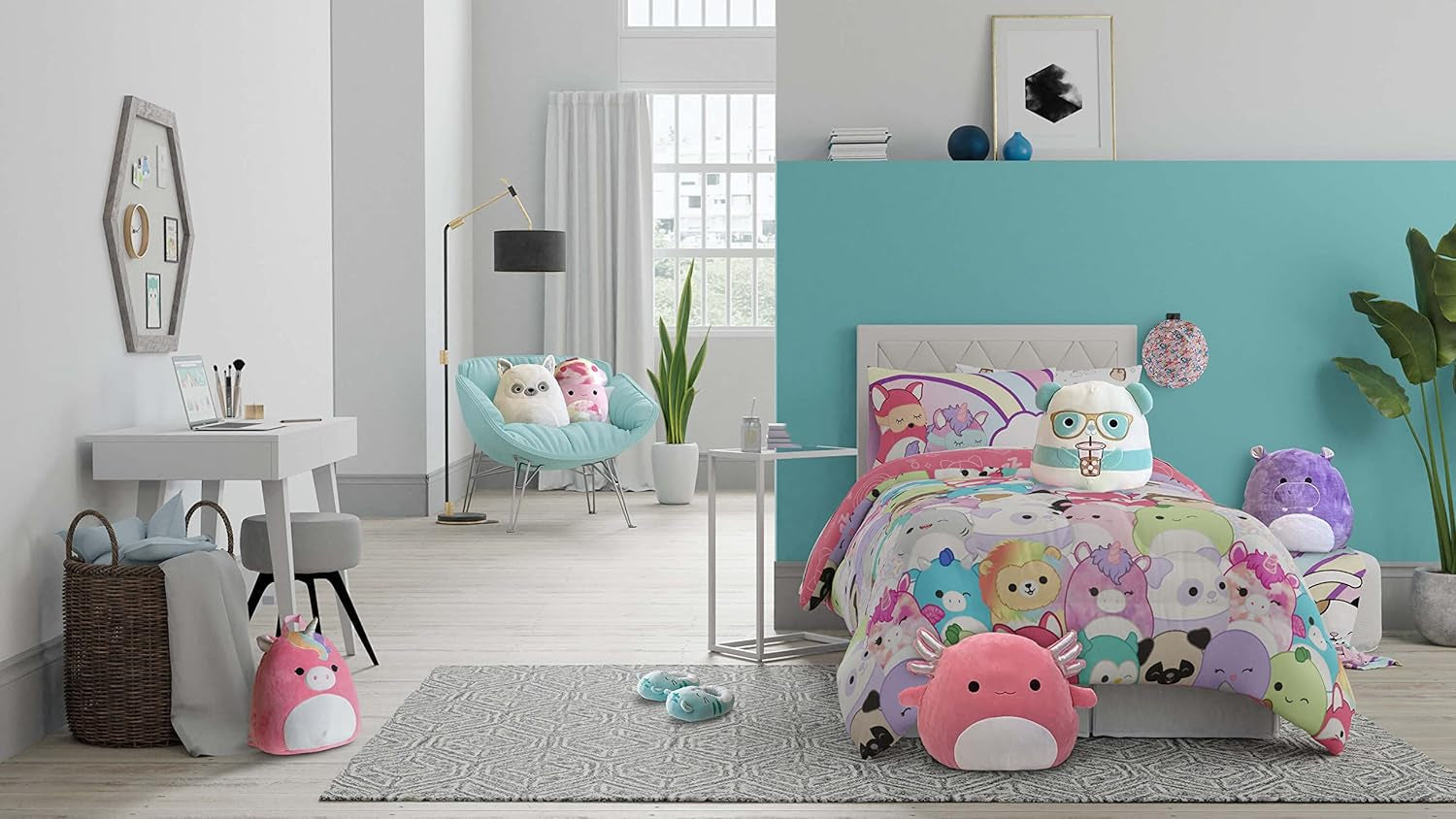 Pościel Franco Squishmallows, miękka mikrofibra, do łóżek dwuosobowych. Kołdry i kołdry Naty Shop