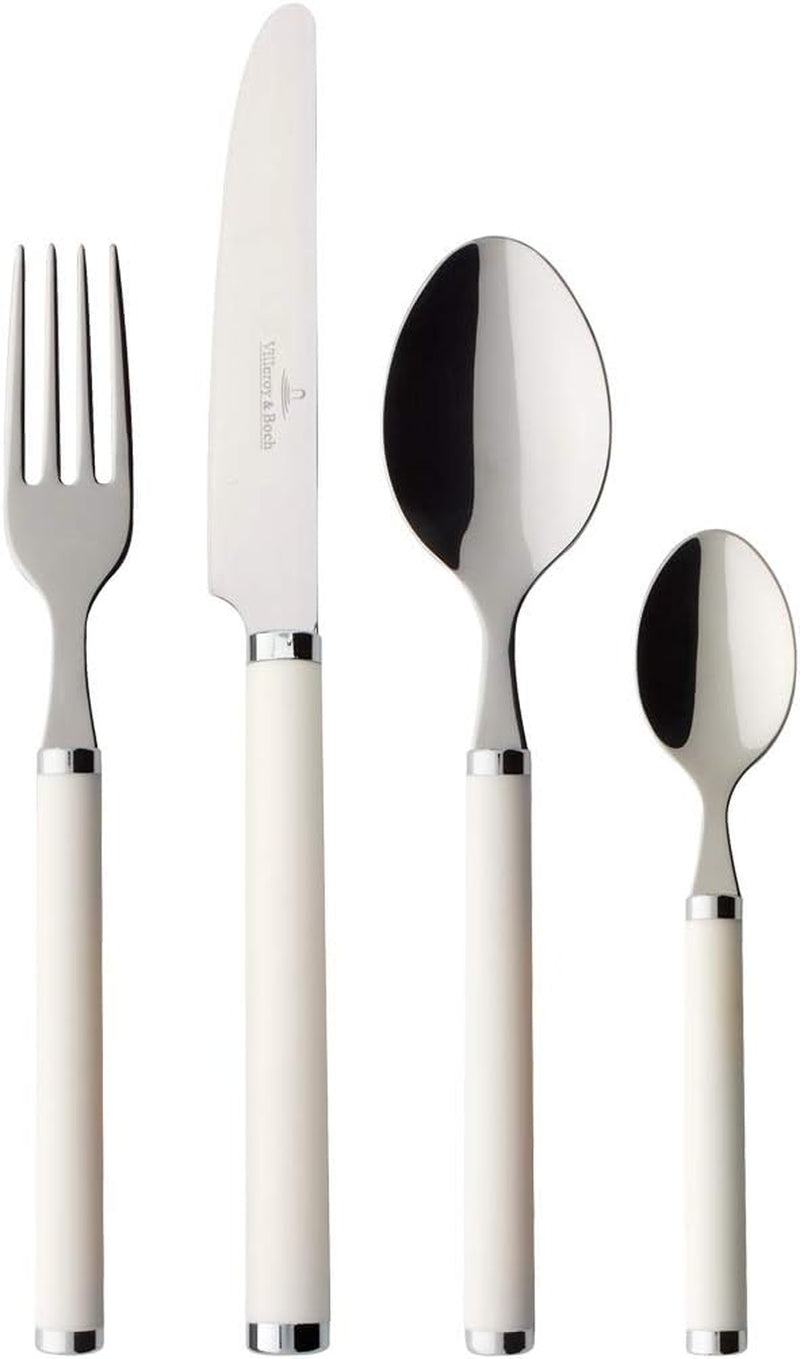 Zestaw sztućców Villeroy & Boch Play Green Garden, 24 sztuki, 6 osób Kitchen Naty Shop Biały 24 sztuki