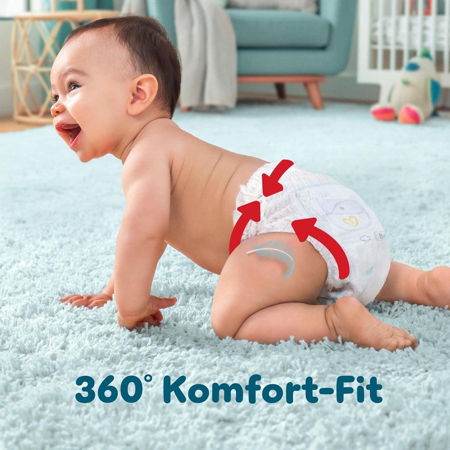 Pampers Premium Protection Pants Größe 6, 78 Windeln, 13kg-19kg, Mit 360° Fitform, 2x breiteren Bundchen als vorher für Komfort & Schutz + 10 Stück Pampers Aqua Baby-Weuchttücher entalten