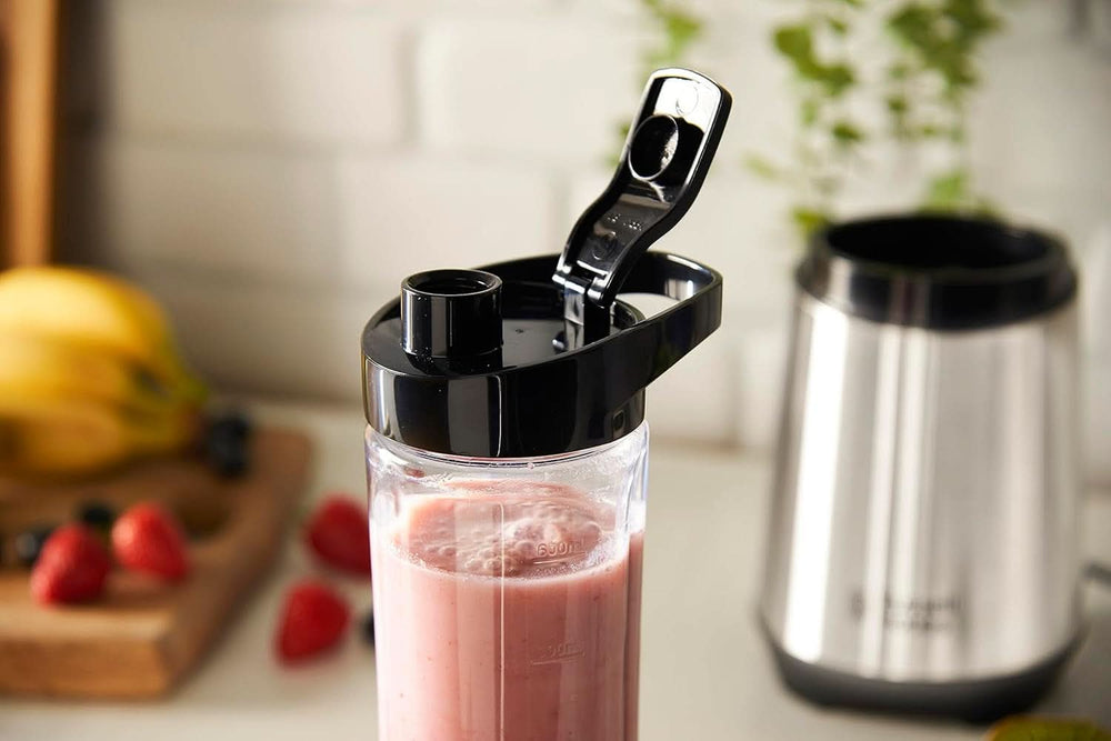 Russell Hobbs Mixer — Mikser stojący i urządzenie do przygotowywania smoothie na wynos [silnik o mocy 23 500 U/min] Inkl. 1X Mixbehälter 600Ml (Bpa-Frei, Spülmaschinen- & Bruchfest Inkl. Deckel) Zerkleinerer, Edelstahl, 23472-56 Kitchen Naty Shop