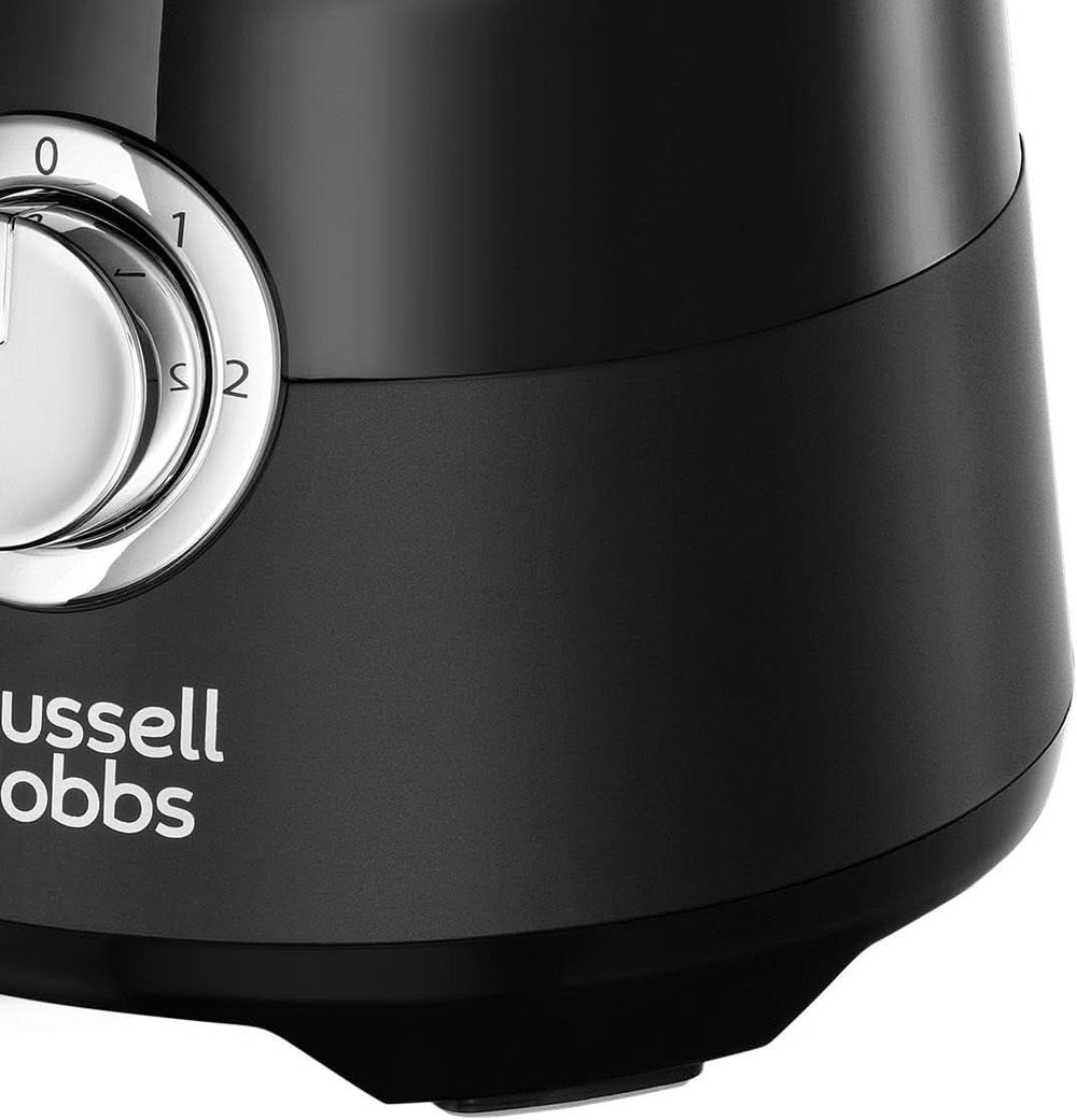 Mikser stojący Russell Hobbs [1,5 l szkła] Matt Schwarz (silnik Starker 0,9 PS, funkcja impulsu/kruszenia lodu, Edelstahlmesser, mikser Bpa-Frei, Elektrischer Zerkleinerer, urządzenie do robienia smoothie) 24722-56 Kitchen Naty Shop