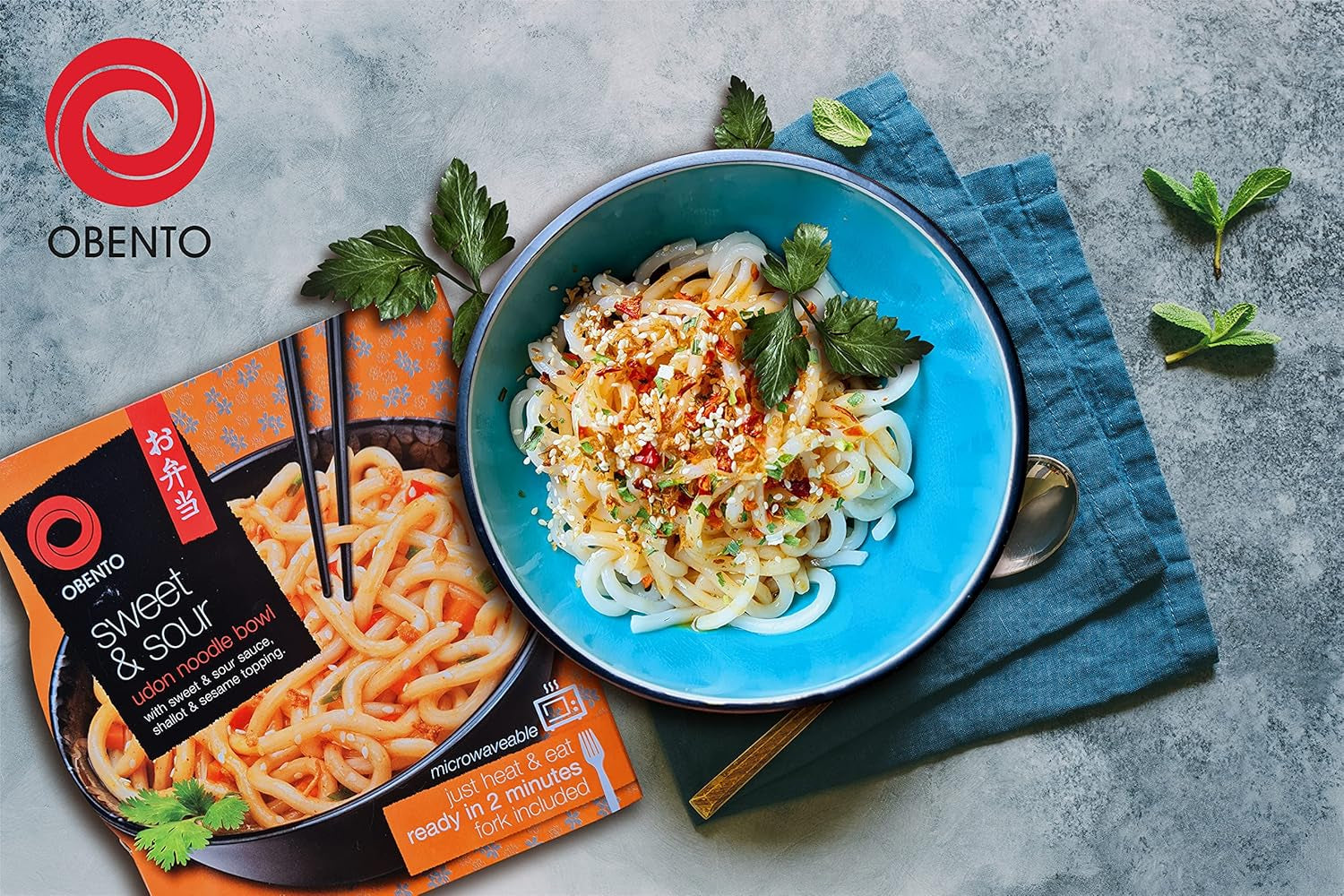 Miska udon słodko-kwaśna, gotowy posiłek do mikrofalówki, 240g