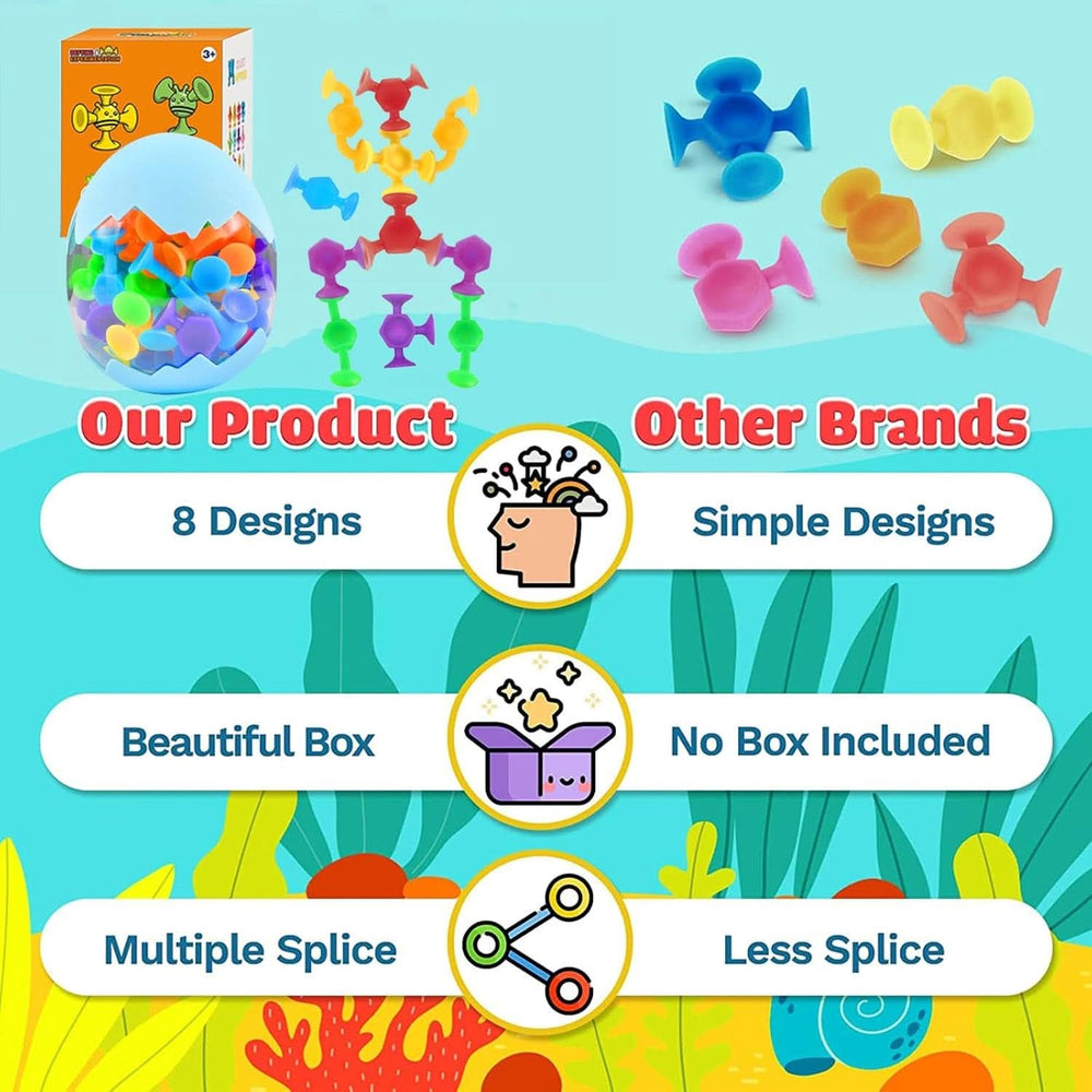 48 sztuk 3-letnia zabawka do kąpieli Montessori Silikonowe klocki Matka i dziecko Naty Shop